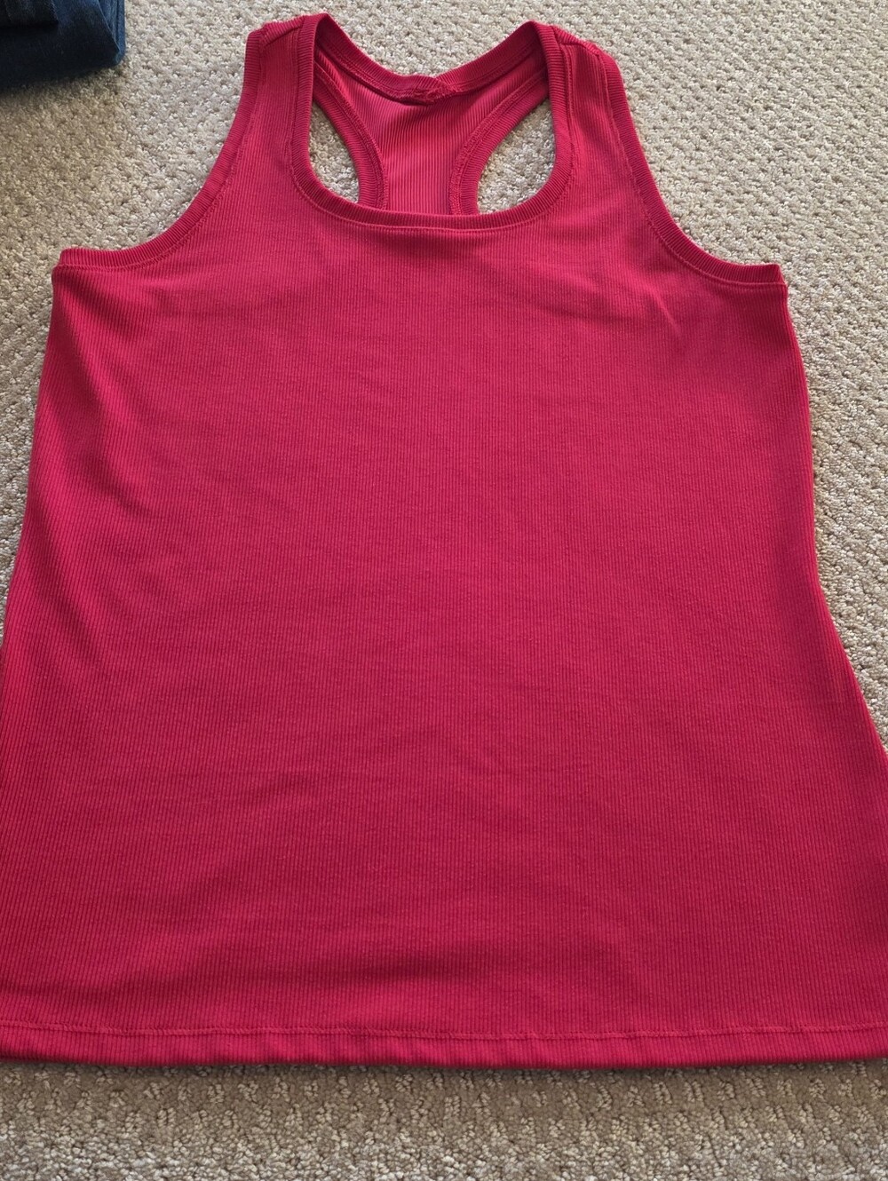 DSG Red Ribbed Racerback Tank
